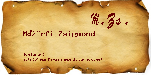 Márfi Zsigmond névjegykártya