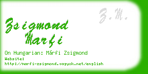 zsigmond marfi business card