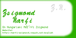 zsigmond marfi business card